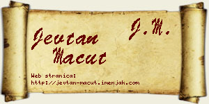 Jevtan Macut vizit kartica